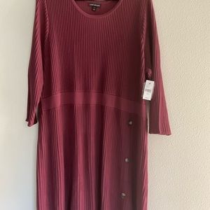 Sweater dress with bottom detail